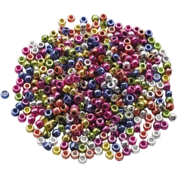 PlayBox Plastic Congo Beads Metallic 1000pcs