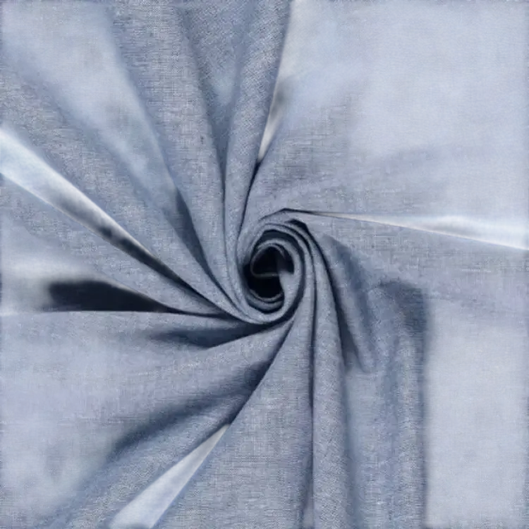 Balsløw Linne Bomull Melert - Blågrå Metervara Grå, Blå