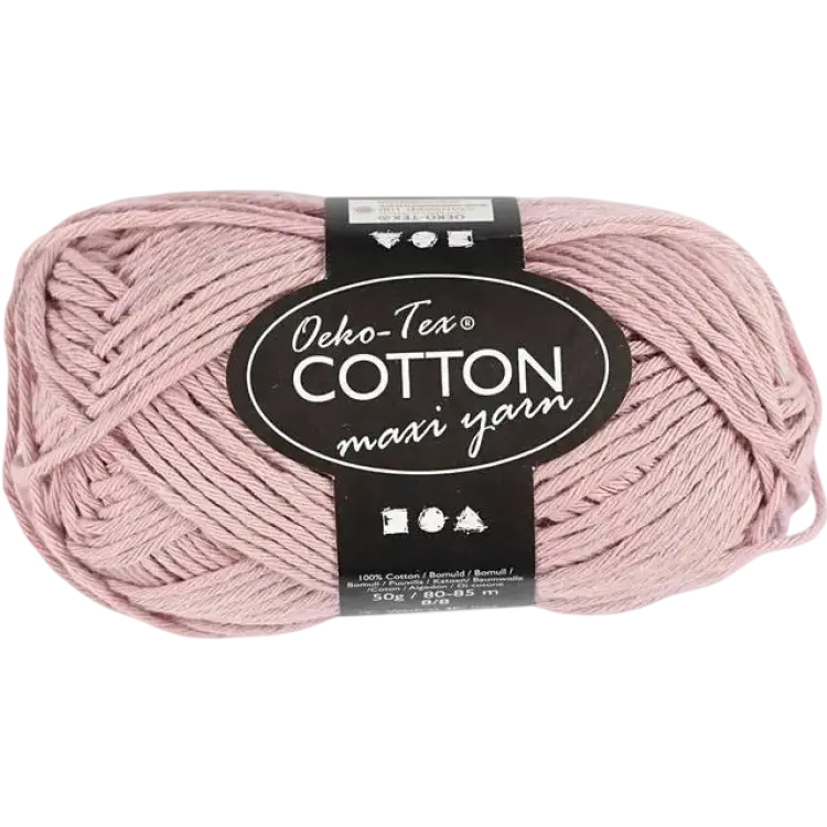 Creativ Company Bomullsgarn, nr. 8/8, L: 80-85 m, lavendel, 50 g/ 1 nystan