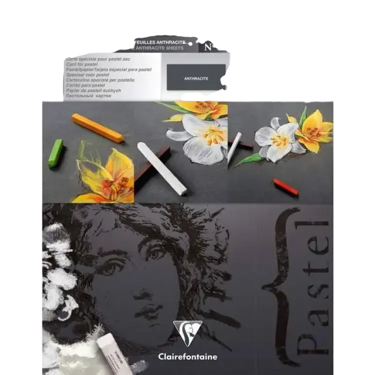 Clairefontaine Pastelmat Pastel Card Pad No 6 Anthracite 30x40cm 360g 12 sheets