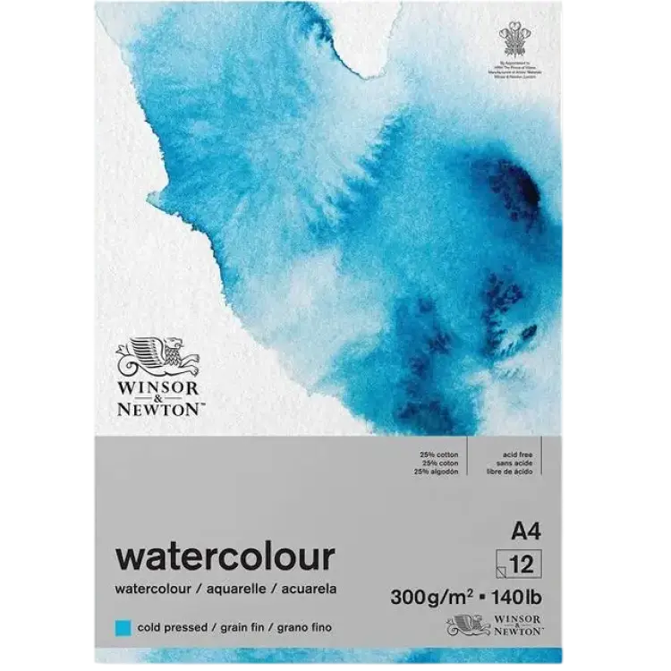 Winsor & Newton Classic Water Colour Pad Cold Press A4 300g 12 sheets