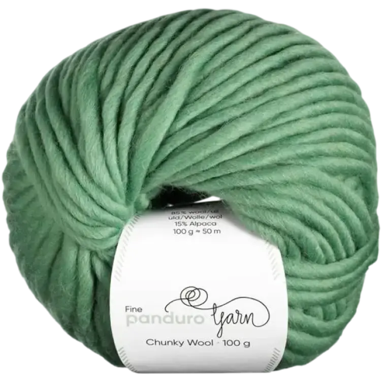 Panduro Garn Chunky Wool 100g Ljusgrön