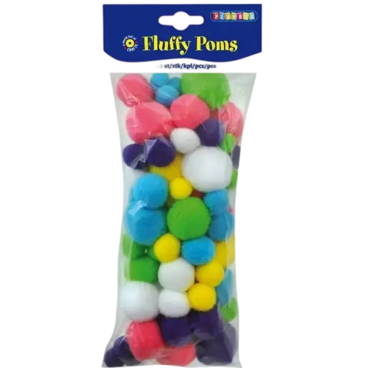 PlayBox Fluffy Poms 100 pcs