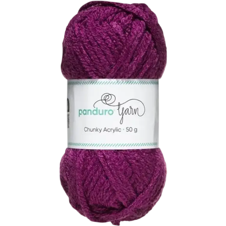 Panduro Garn Chunky Acrylic 50g mörklila