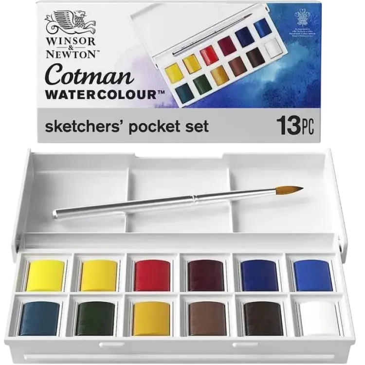 Winsor & Newton Cotman Watercolours Sketchers' Pocket Set 13-pack