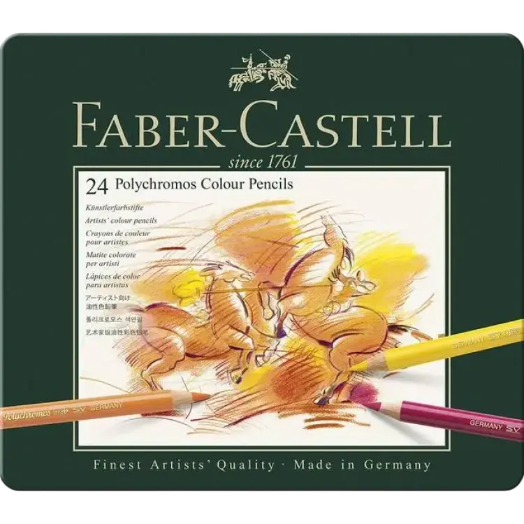 Faber-Castell Polychromos Colour Pencils Tin 24-pack