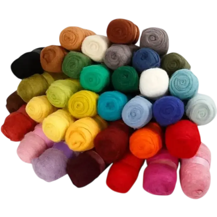 Creativ Company Kardad ull, 35x100 g, mixade färger