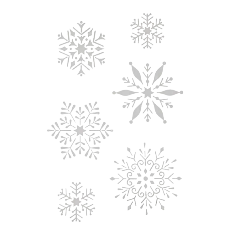 Colortime Schablon Snöflinga A4