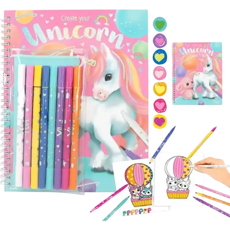 Ylvi & the Minimoomis Ylvi Målarbok med Tuschpennor