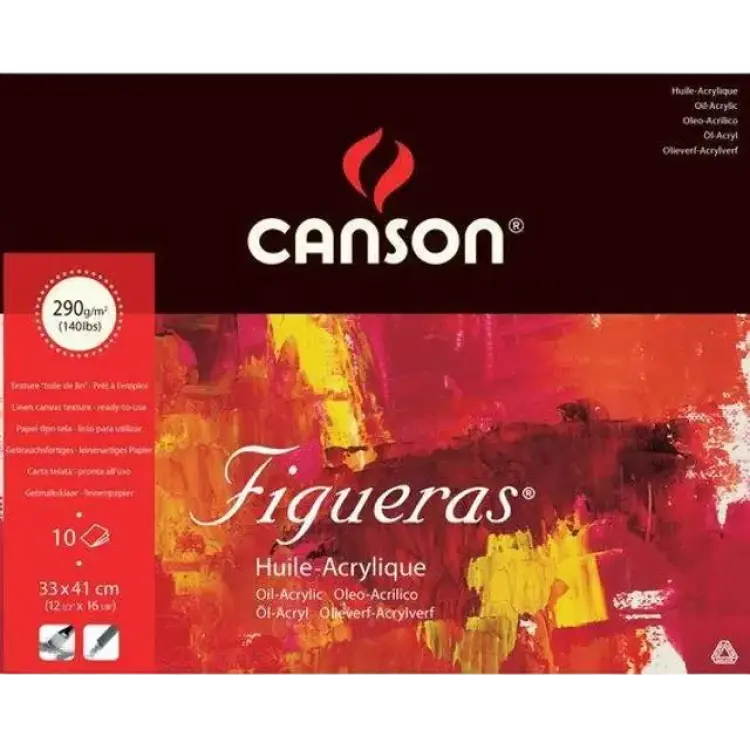 Canson Figueras Oil & Acrylic Paper 13x16" 290gm 10 sheets