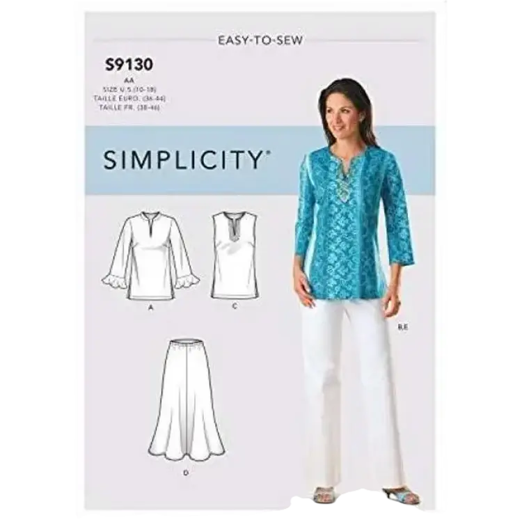 Simplicity Sömnadsmönster S9130 Damtoppar Underdelar