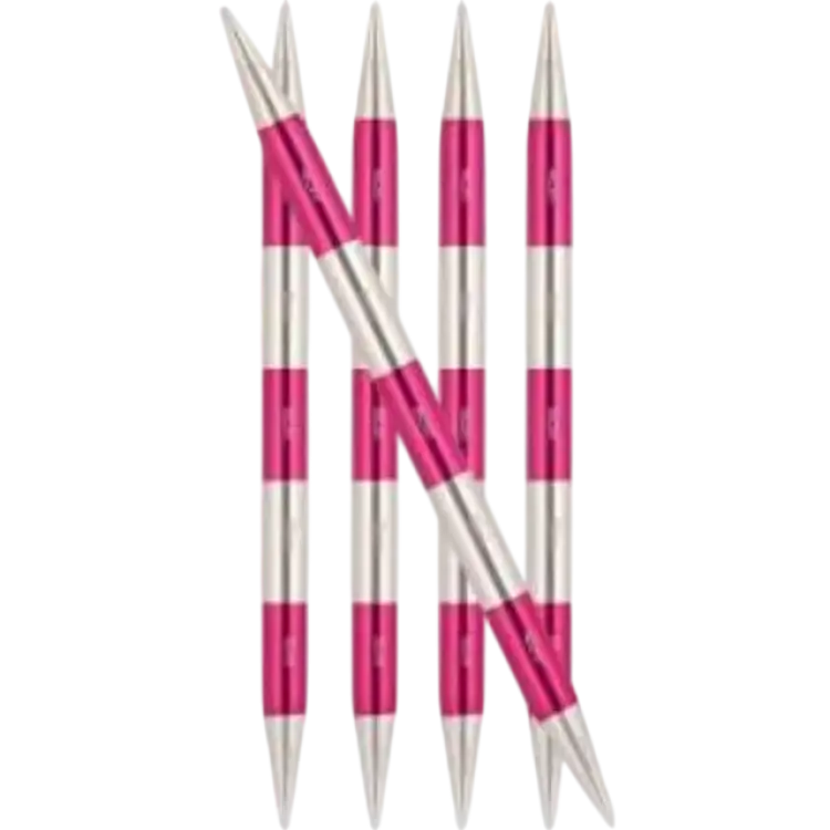 Knitpro SmartStix Strumpsticka Aluminium 14cm Pink 5,50mm