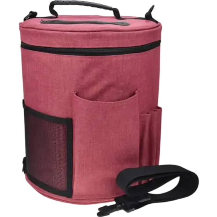 Infinity Hearts Garnväska Rund Röd