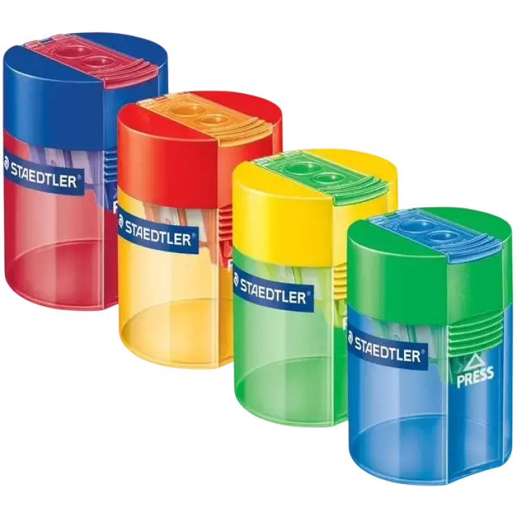 Staedtler Pennvässare m/behållar Double ass transparent