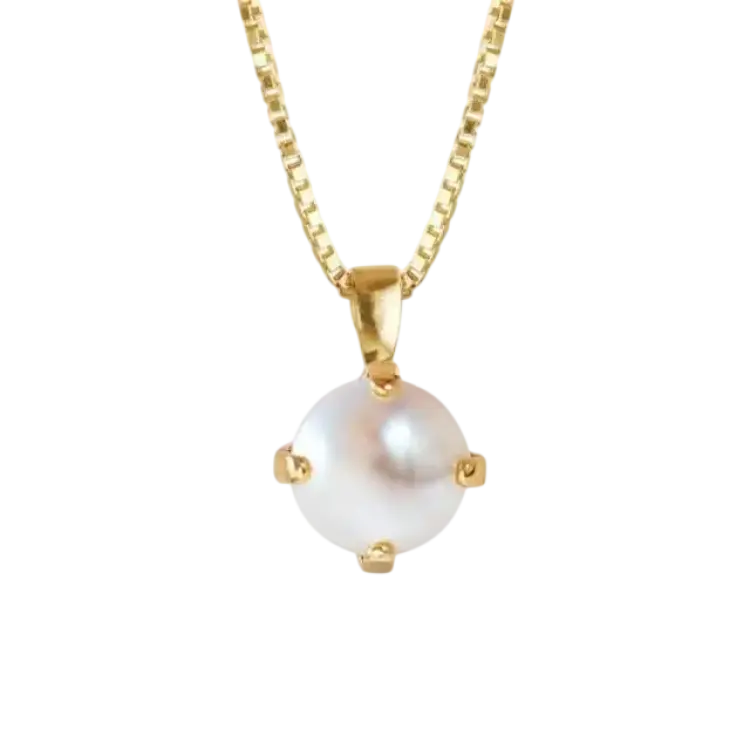 Caroline Svedbom Classic Petite Necklace - Gold/Pearl