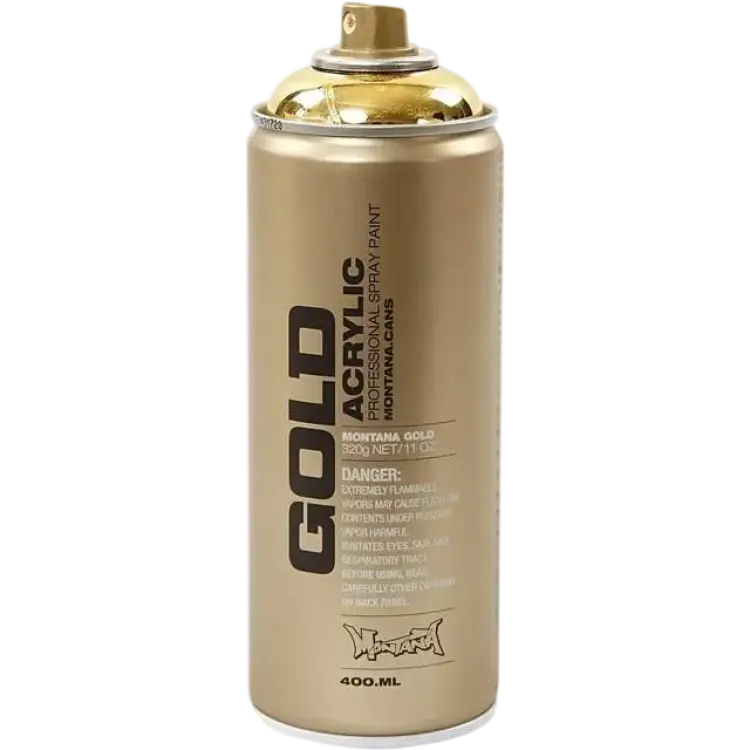 Montana Cans Gold Acrylic Professional Spray Paint Gold 400ml