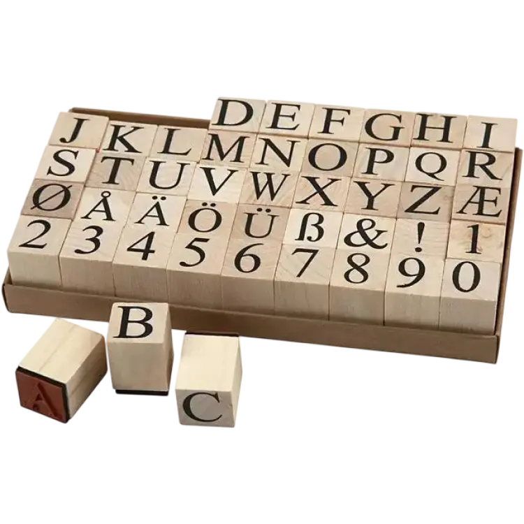 Creativ Company Stämpelset På Kloss Stort Alfabet