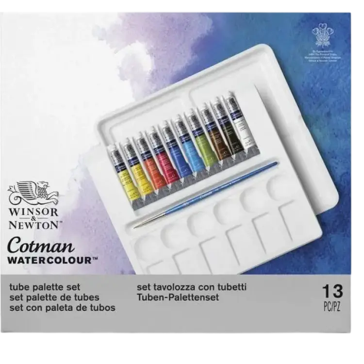 Winsor & Newton Cotman Watercolours Tube Palette Set 10x8ml