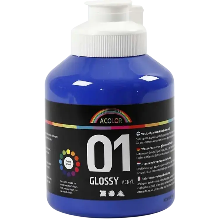 A Color Acrylic Paint Glossy 01 Blue 500ml