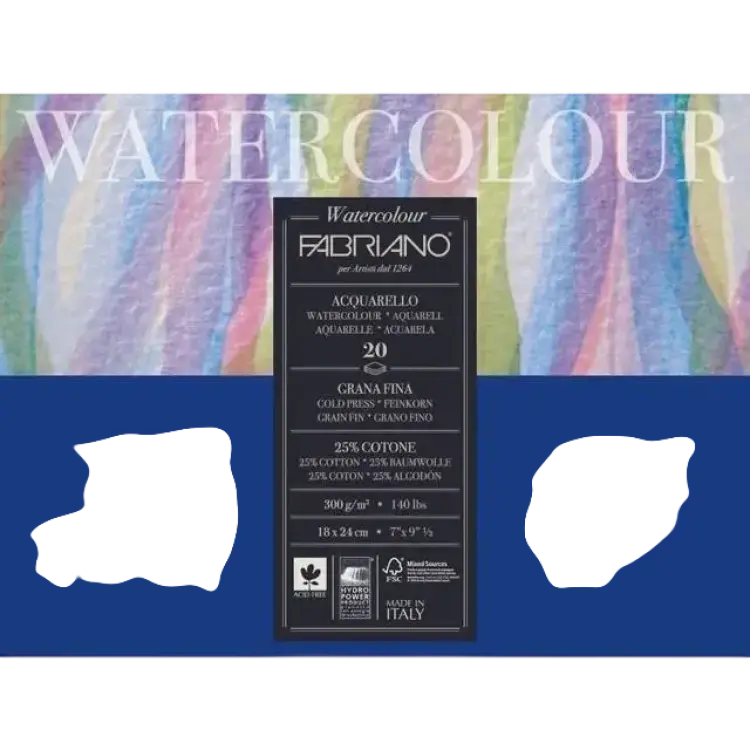 Fabriano Fabr. Akvarellblock 300g 24x32