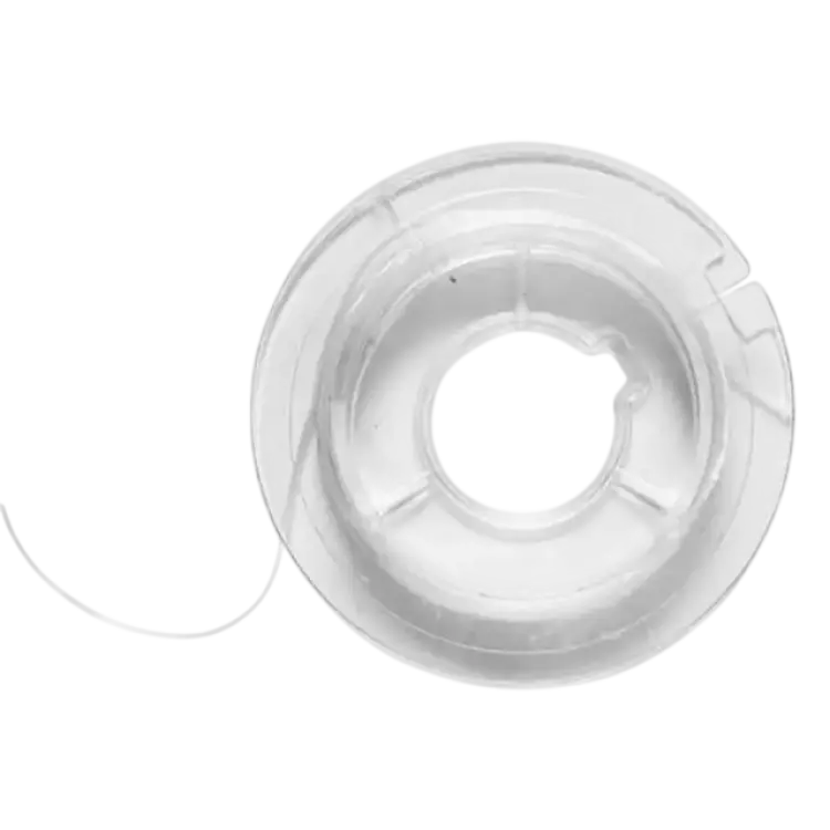 Panduro Vit Platt Flat Elastisk Smyckestråd Ø0,5 mm 30 Meter