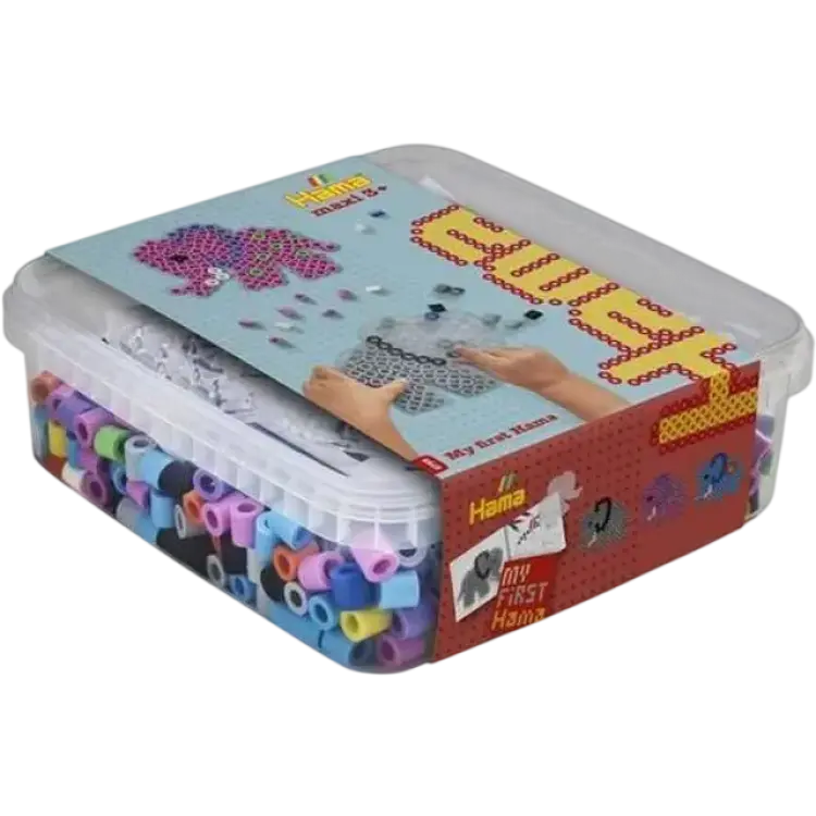 Hama Maxi Pärlor och Pinplåt 600 st. Elefant One Size Pärlor