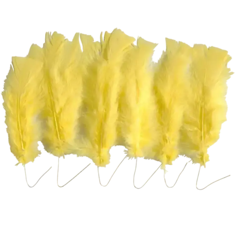 Creativ Company Fjädrar Kalkon L: 11-17 cm Gul 18 Nystan