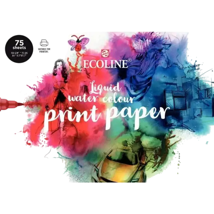 Talens Ecoline Liquid Watercolour Paper White A4 150g 75 sheets