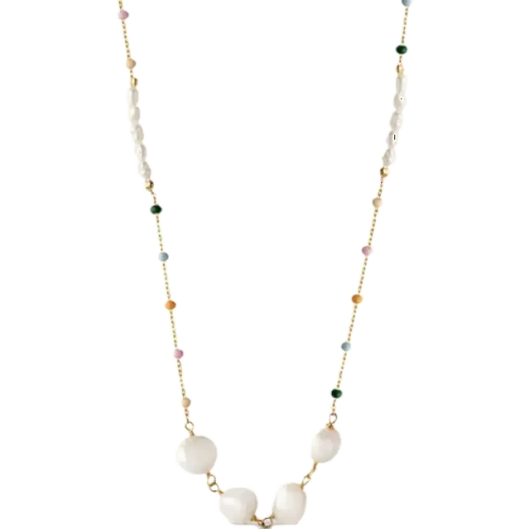 ENAMEL Copenhagen Lola Perla Necklace - Gold/Pearl/Multicolour