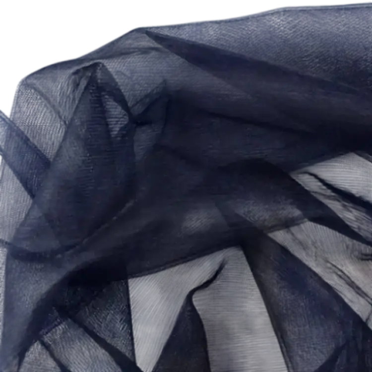 Balsløw Tyll Med Glitter Tyg 150cm 13 Marinblå Metervara Blå