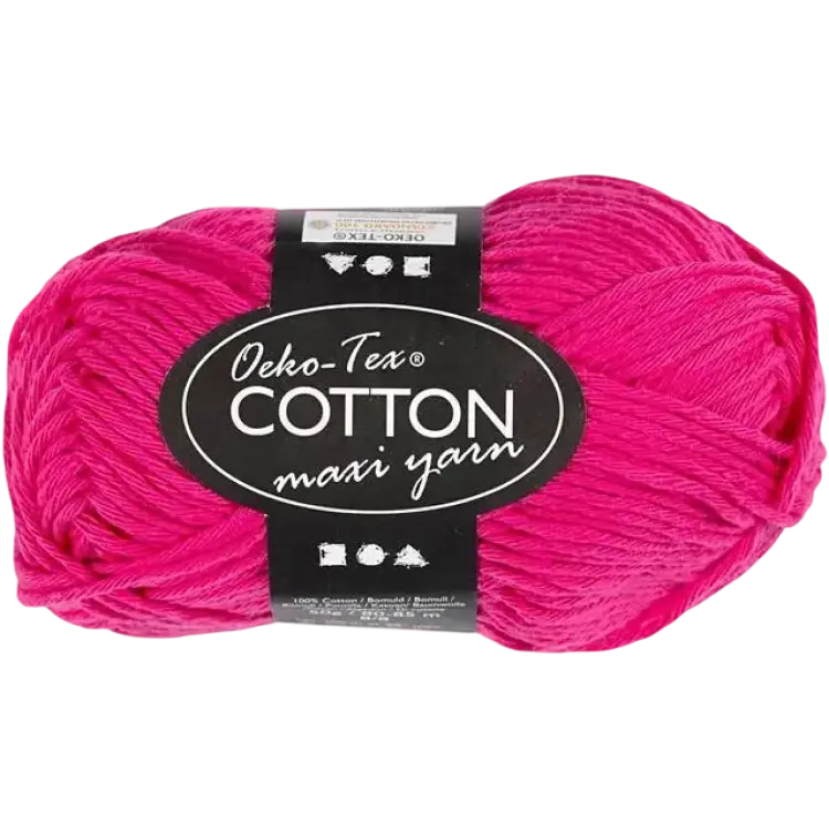 Creativ Company Bomullsgarn, nr. 8/8, L: 80-85 m, rosa, 50 g/ 1 nystan