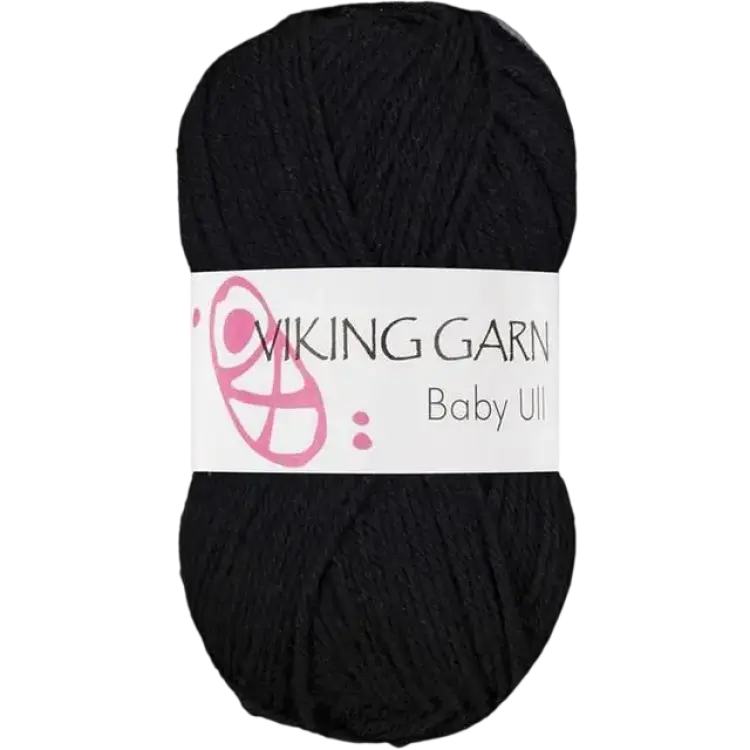 Viking of Norway Baby Ull Sort 175m