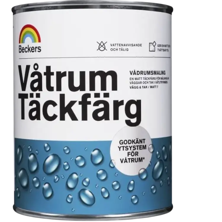 Beckers Våtrumsfärg Täckfärg Vit 0,9L