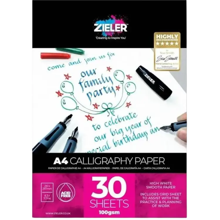 Zieler Calligraphy Pad A4 30 Sheets 100g