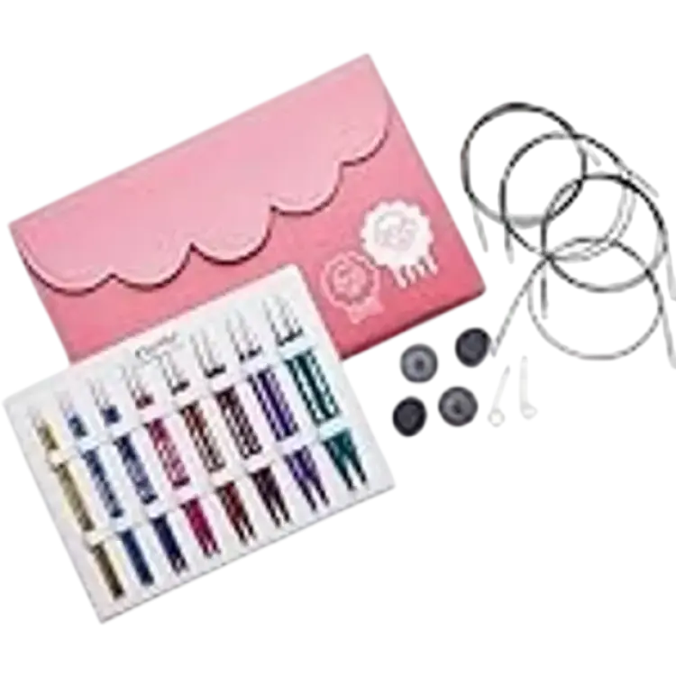 Knitpro Utbytbara rundstickningsstickor Deluxe Set, Zing, 3.50-8.00mm