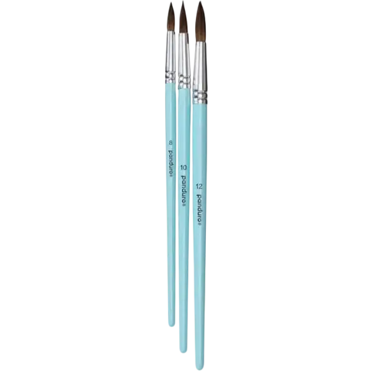 Panduro Hobby Penselset Akvarellpenslar Med Syntetborst 3-Pack