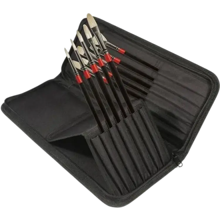 Daler Rowney Georgian Oil Zip Case – ett snyggt penselfodral med 10 st oljepenslar