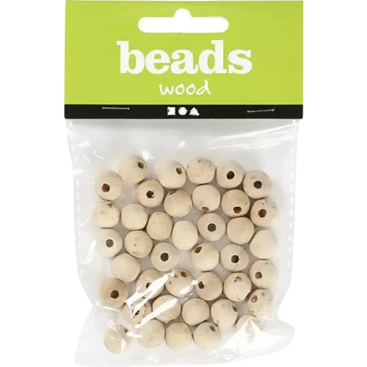 Beads Wood 10mm 40pcs