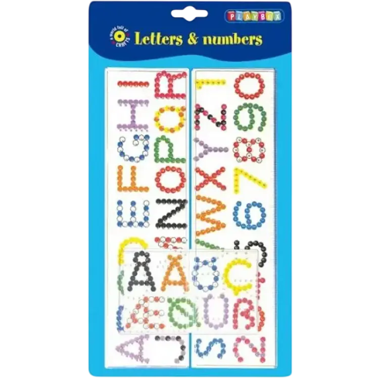 PlayBox Pärlplattor ABC Och 123 3 st