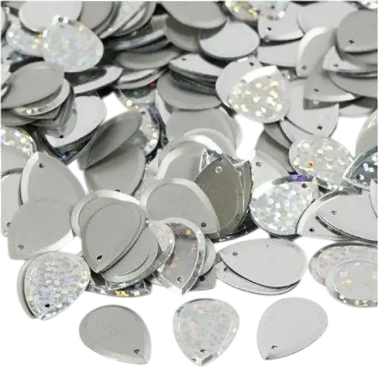 Creativ Company Paljetter Droppar Silver 14x19 mm 50 g