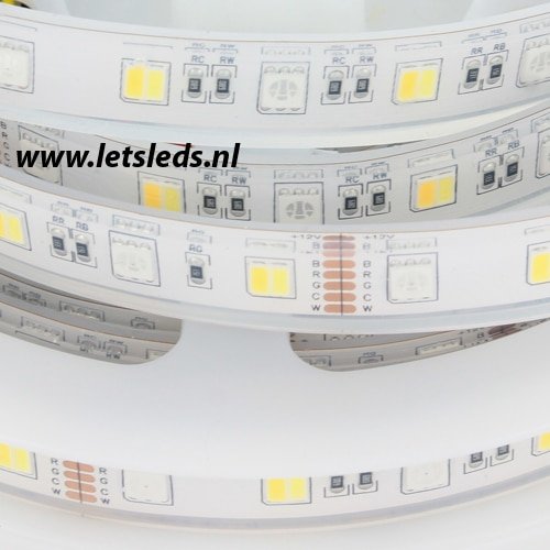 LED strip RGB, warm wit, koel wit IP68 dimbaar 5Mtr