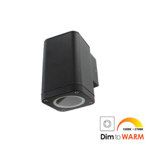 Wandlamp LED armatuur GU10 fitting IP65 waterdicht vierkant 1x 7Watt