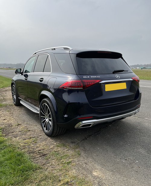 Blue 2022 Mercedes GLE 350de - OS Rear