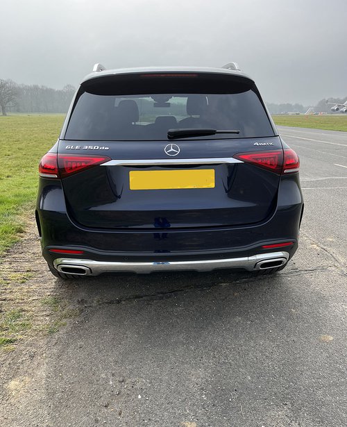Blue 2022 Mercedes GLE 350de - Rear