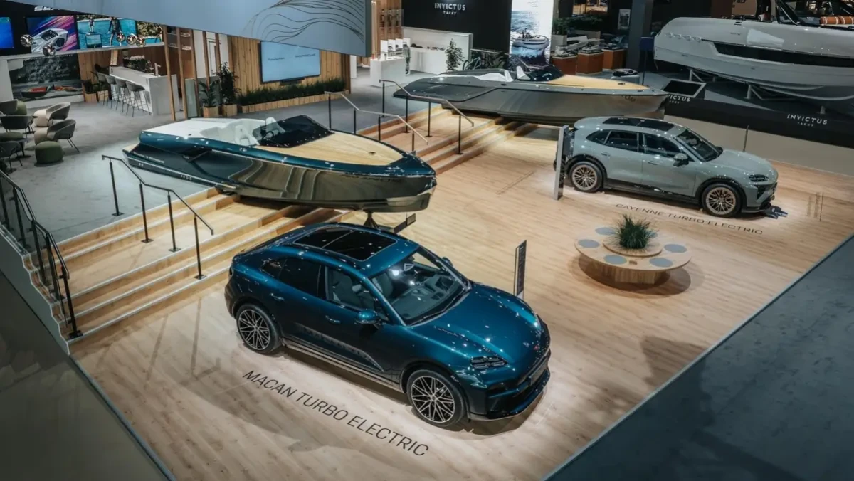 Porsche и Frauscher снова на воде: электрический катер с техникой Macan