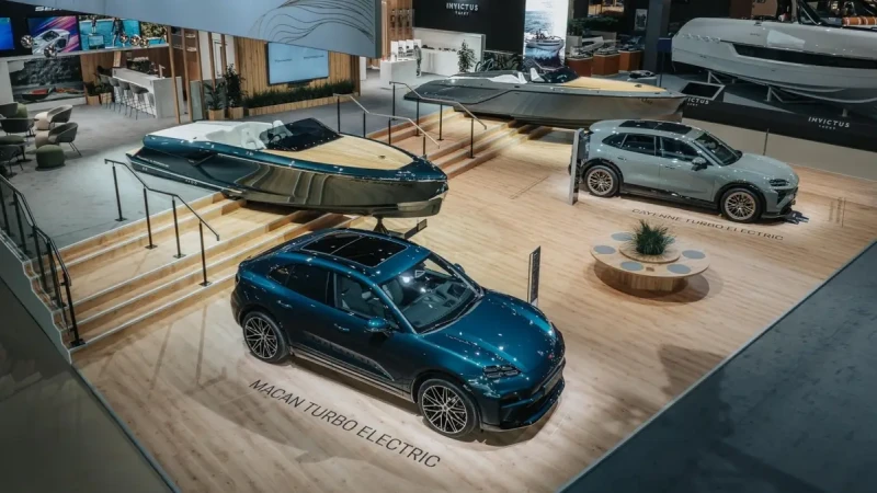 Porsche и Frauscher снова на воде: электрический катер с техникой Macan