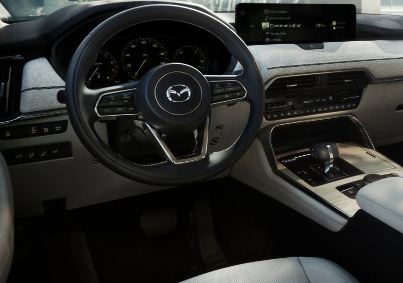 Интерьер поколения Mazda CX-90 I (KK) (2023–наст.) — салон, комплектации и изменения для рынка Украина