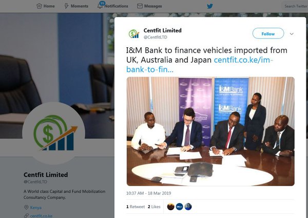 I&M Bank,  Centifit limited