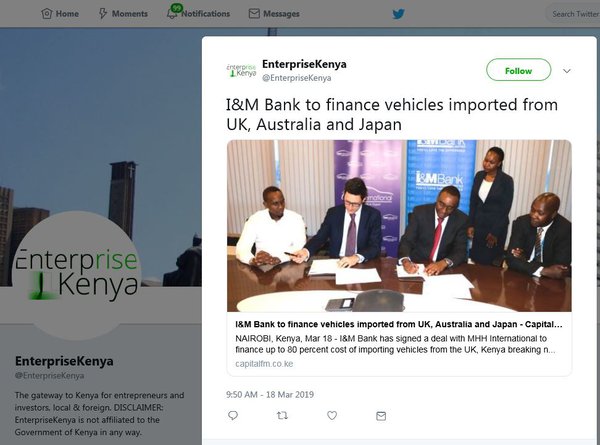 I&M Bank, Enterprise Kenya