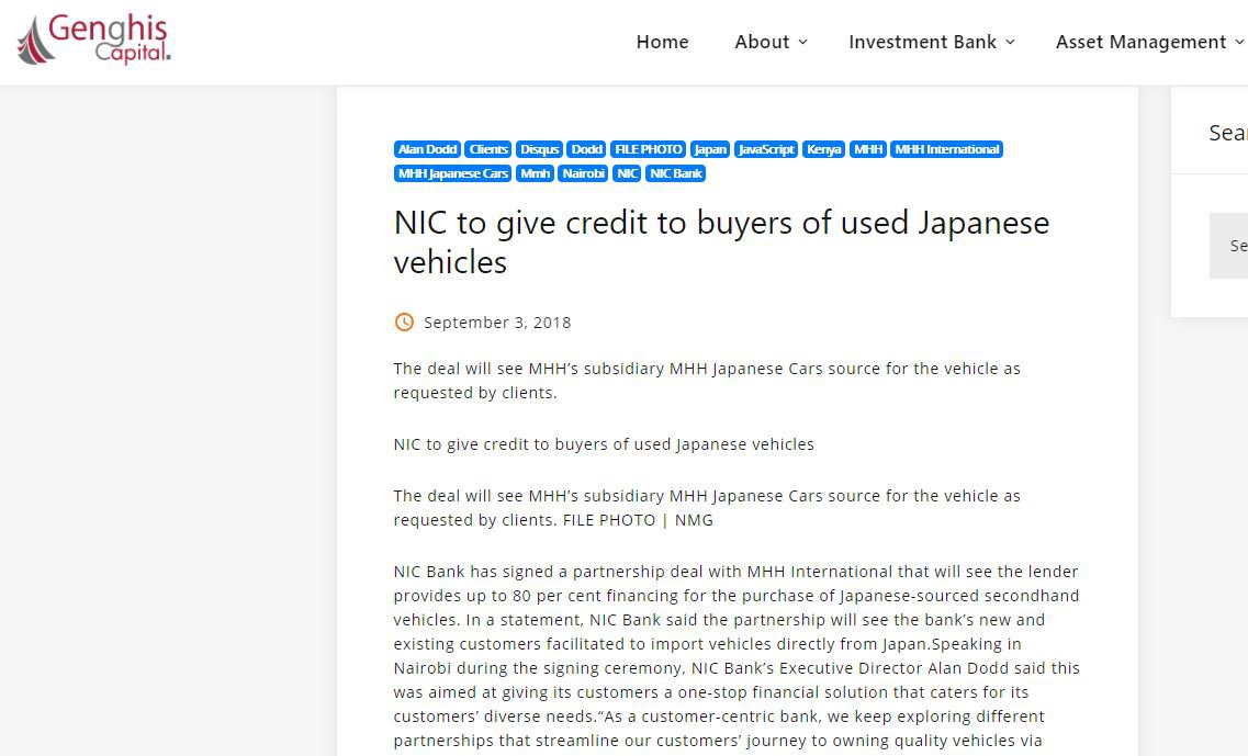 Genghis Capital Launch Story